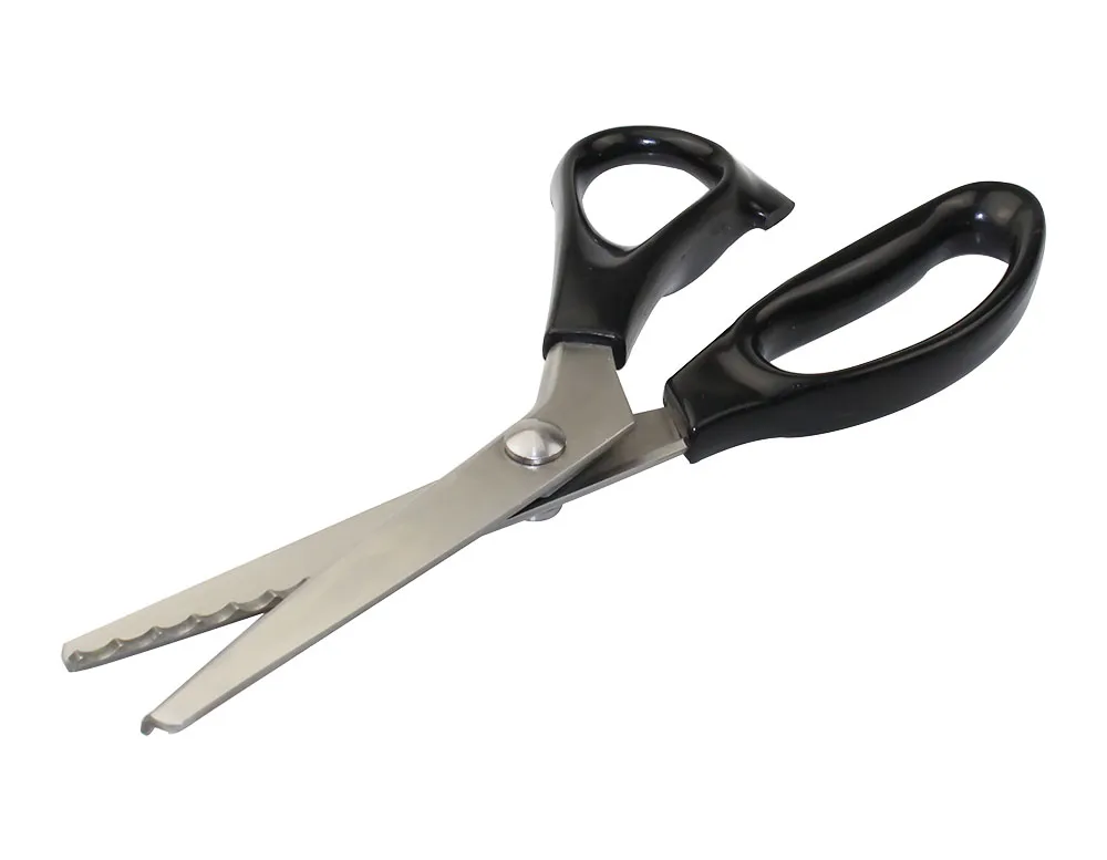 Imagem -02 - Tesouras Scalloped Serrilhadas 23cm de Segurado Profissional Costurando Tesoura de Costura Zig Zag Tecido Ofício Tesoura Aço Inoxidável