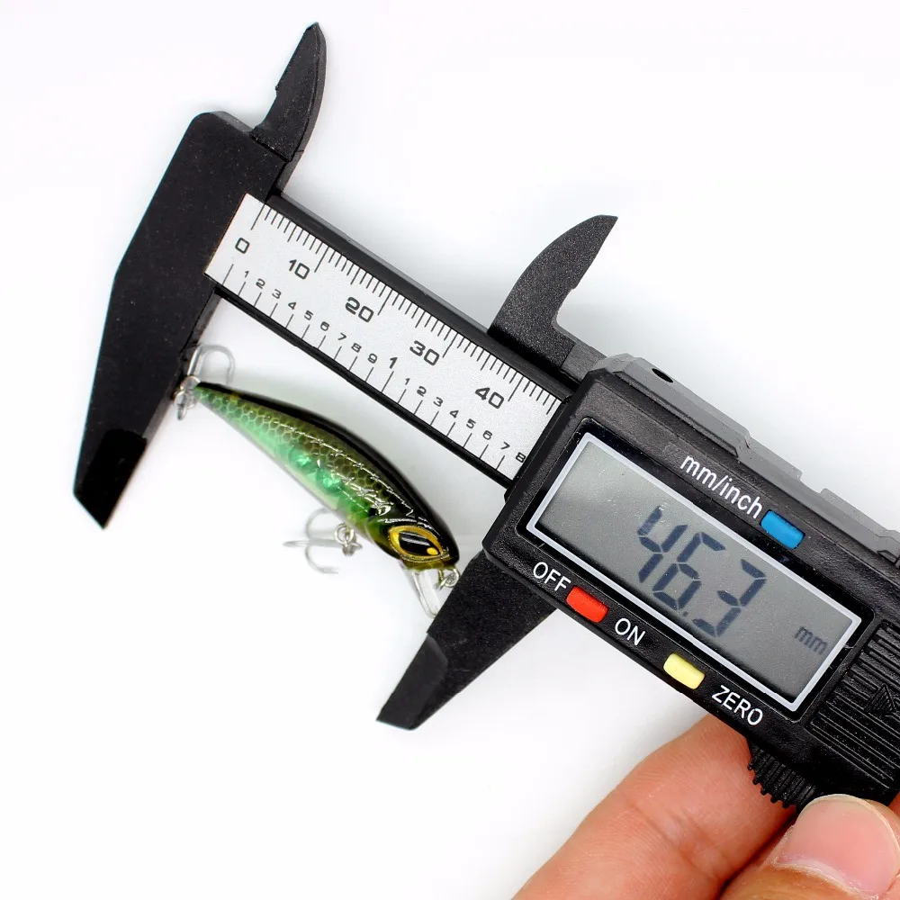 AOCLU-Sinking Minnow Fishing Rattle, Hard Bait Wobbler Lure, Beach, Bass, Jack, Trout, 14 # VMC Hook, Diving, 1.5m, 45mm, 3.0g
