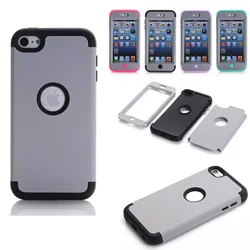 Shockproof 3 in 1 Hybrid Silicone & Hard armor High Impact Case Cover for ipod touch 6/touch 5/touch 7