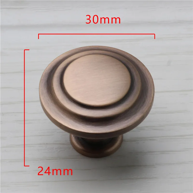 1Pc Antique Round Furniture Handles Knob Zinc Alloy Single Hole Pull Cabinet Cupboard Wardrobe Knob Drawer Kitchen Hardwarea