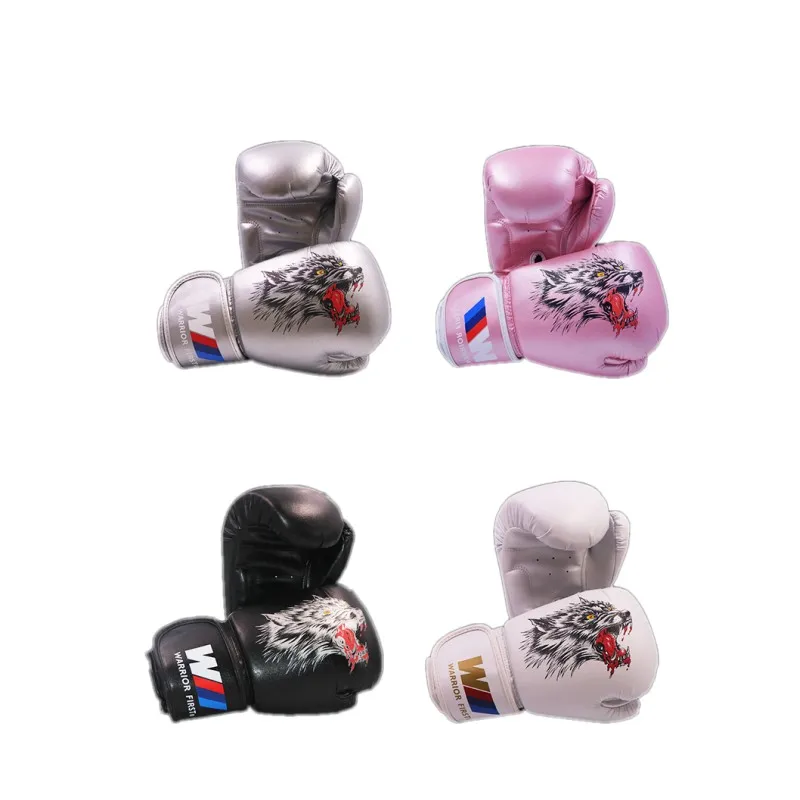 ProfessionalKids Boxing Gloves super fiber Muay Thai Guantes De Boxeo Free Fight mma Sandbag Training Glove 5 Colors