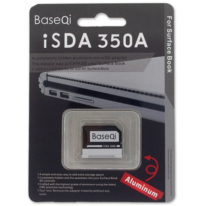 BASEQI 350A Microsd Adapter For Microsoft Surface Book 1/2/3 13.5''/Surface BookI/II/III 13.5inch