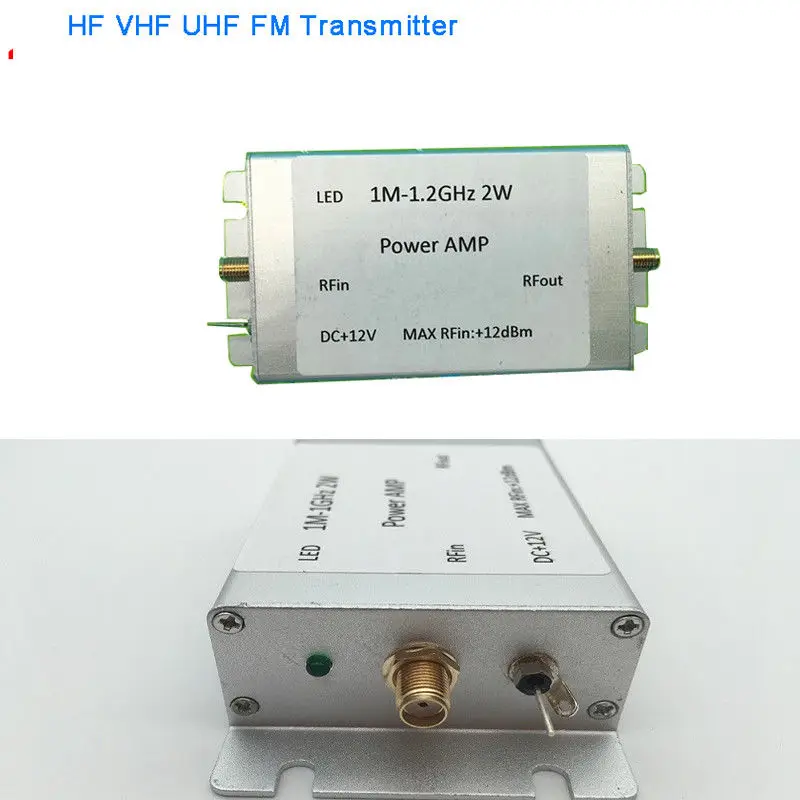 1MHZ TO 1200MHz 2W RF Power Amplifier FOR HF FM VHF UHF FM Transmitter Broadband RF AMP Ham Radio