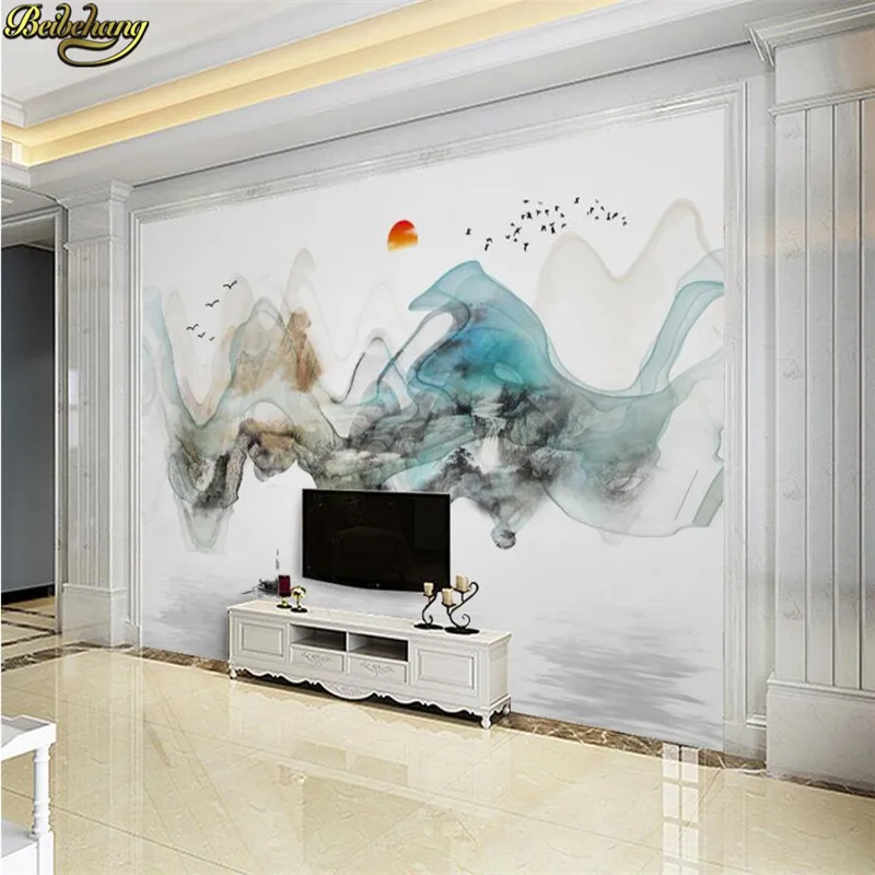 

beibehang Custom Photo mural wallpapers for living room Ink landscape art oil painting TV background 3D wall papers home decor