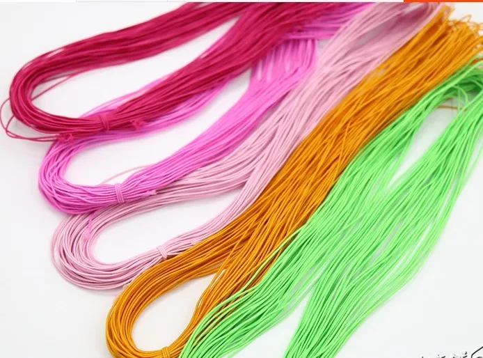 15rolls/lot 8m/roll 1mm round elastic band stretch rope Bungee Cord Strings handmade sewing diy accessories 20 colors1357