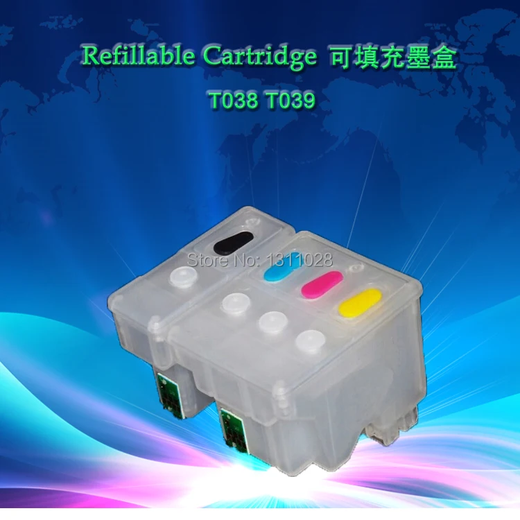 Cartucho de Tinta Recarregável sem Tinta para Stylus C41 C43 C43u C45 Cx1500 Cx1500v Conjunto Peças