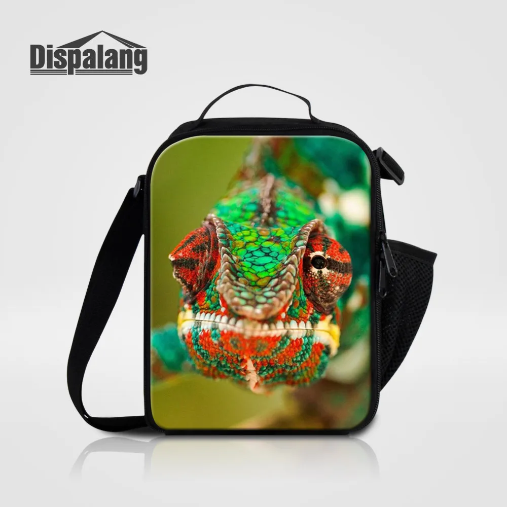 

Dispalang Portable Lunch Bag Lizard Animal Print Thermal Food Lunch Bags for Women Picnic Cooler Bag Kids Lunch Box Milk Bag