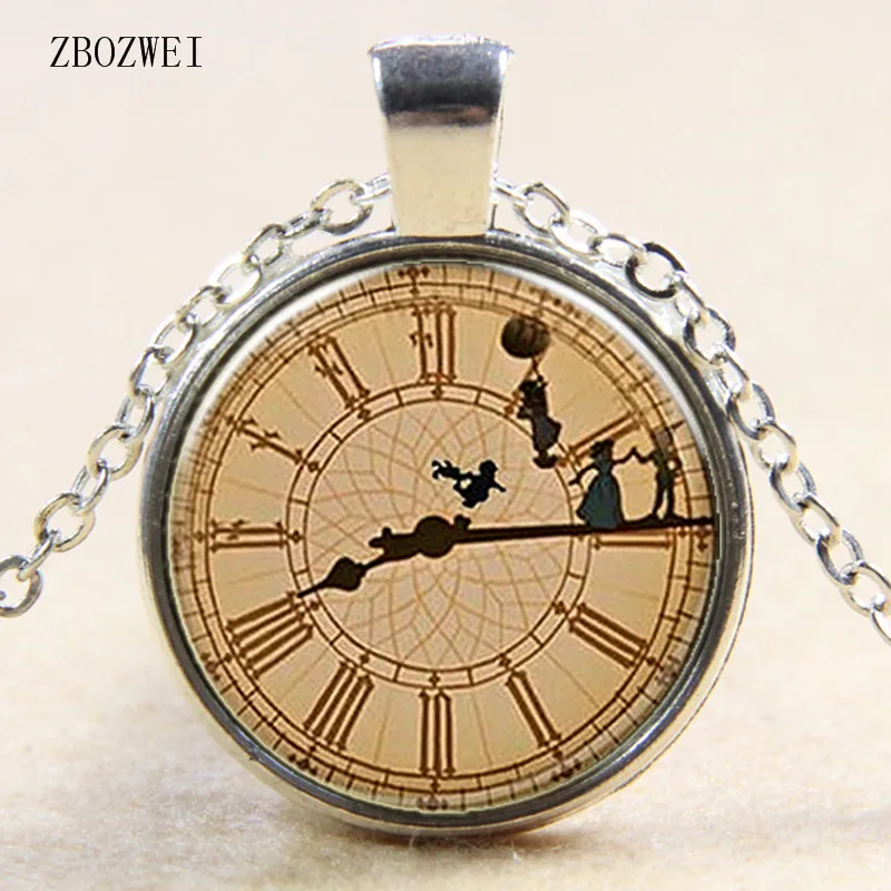 Бронзовое-ожерелье-peter-pan-big-ben-time-аксессуары-для-одежды-Посеребренная-цепочка-для-свитера