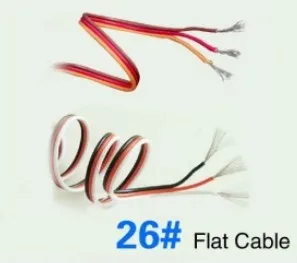 

DIY Futaba /JR Color 26# 26AWG Servo Extension Cable/ Flat Cable 1M without Connector