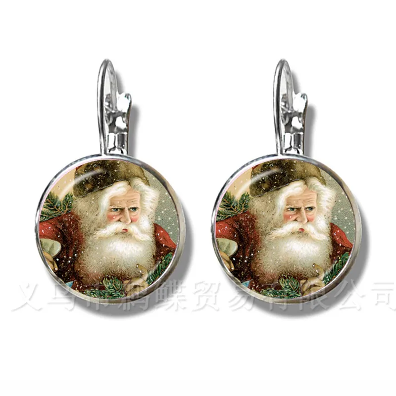 2018 Cute High Quality Handmade Christmas Gift Earrings Santa Claus New Year Greetings Stud Earrings Jewelry Xmas Gift