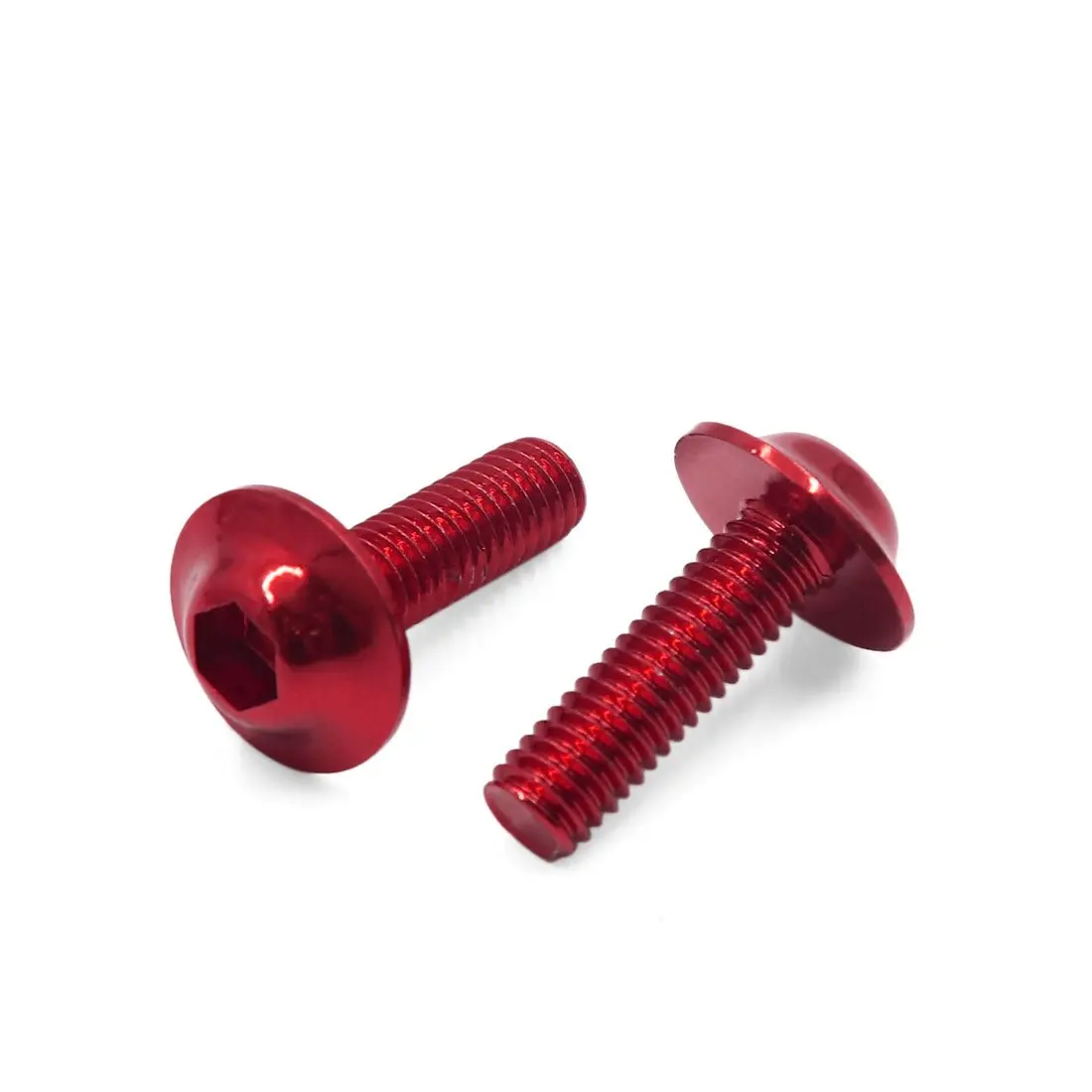 Uxcell  M6 x 20mm Red Hexagon License Plates Fairing Bolts Screws for Motorcycle Scooter License Plate Frame Bolt Screws