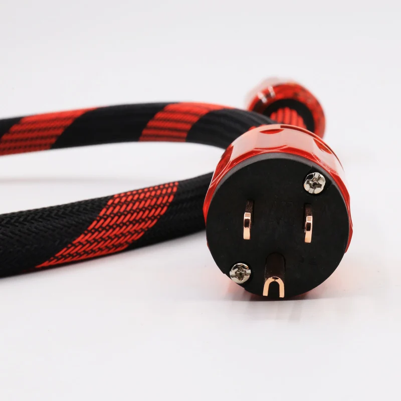 

1.5M Red Copper US plated Power cable with P-046 Connector Plug