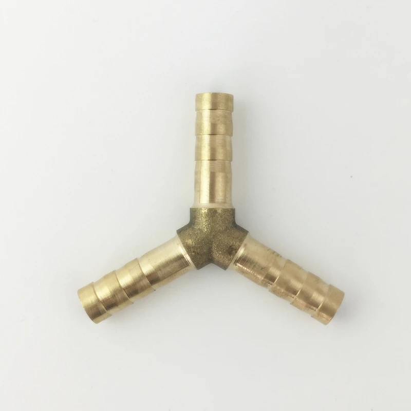 Y Shape 3 Way Hose Barb 6mm 8mm 10mm 12mm Brass Copper Barbed Connectors Joint Coupler