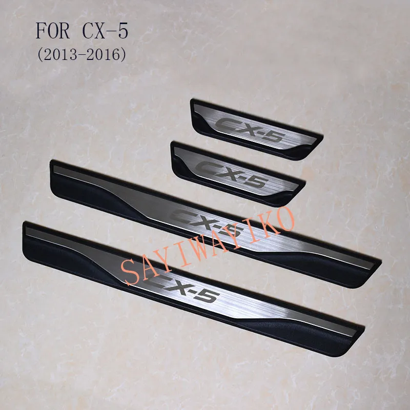 FIT For Mazda CX-5 Cx5 2012  2015 2017 2018 2021 Door Sill Scuff Plate Welcome Pedal Stainless Steel Car Styling Car Accessories