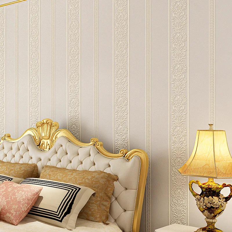 

beibehang Luxury papel de parede 3D stripe Wallpaper Non woven Papel Parede Mural Wallpapers Roll 3D flooring Wall Paper wall