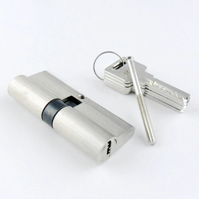 Double Open Lock Door Window Security 55 60 70 80 90mm Cylinder Living Room Lock Handle Customized Brass Key Copper
