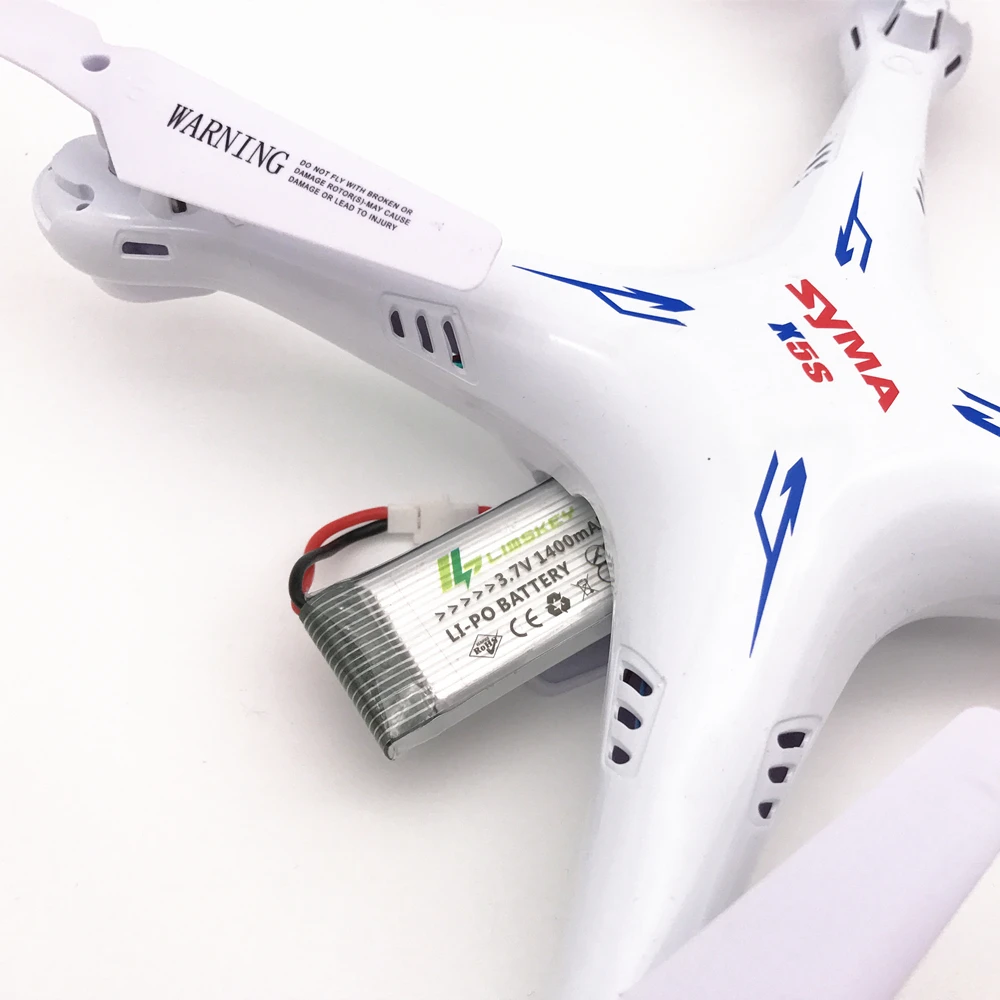 Batería LiPo de 1400mAh y 3,7 V, cargador de CA con enchufe USB para SYMA X5SW, X5SC, X5, X5C, Drone RC, Quadcopter, piezas de batería de repuesto