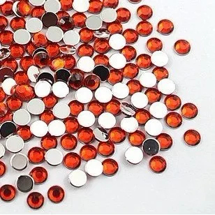 Free Shipping ! 10000 pcs/ lot Top quality 5mm Red color  flatback Acrylic Rhinestone gem for Cloth shoe decoration accessary