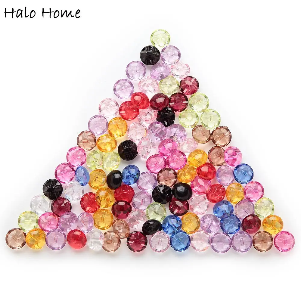 50pcs Shank Color Optional/Mix Mushroom Domed Round Acrylic Fabric Covered Buttons Home Sewing Scrapbooking Decor Clothing 12mm