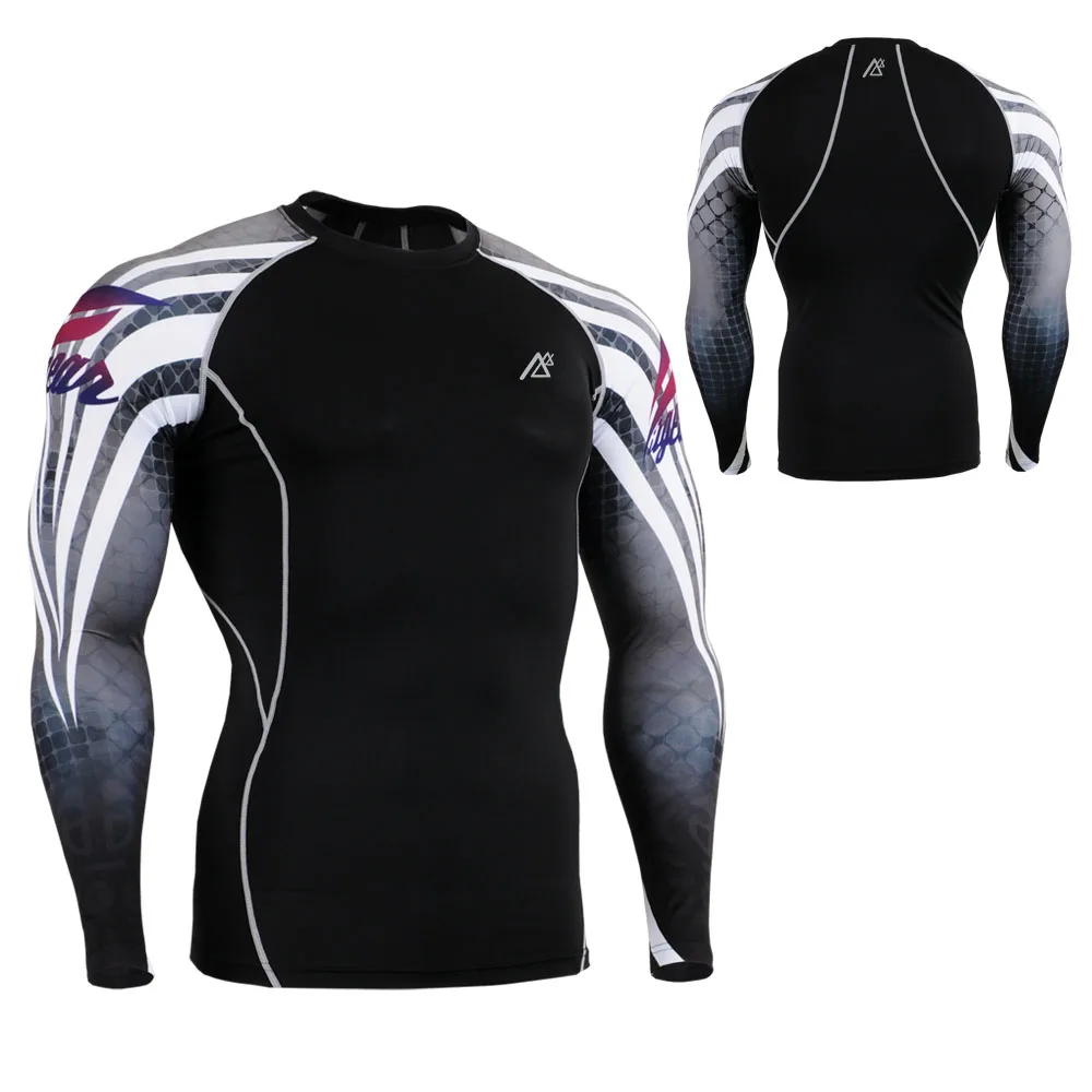 Men`s Long Sleeve Fitness Workout Compression Shirts Quick-drying Ultralight Rash Guard Gym Running Workout Tops Shirts