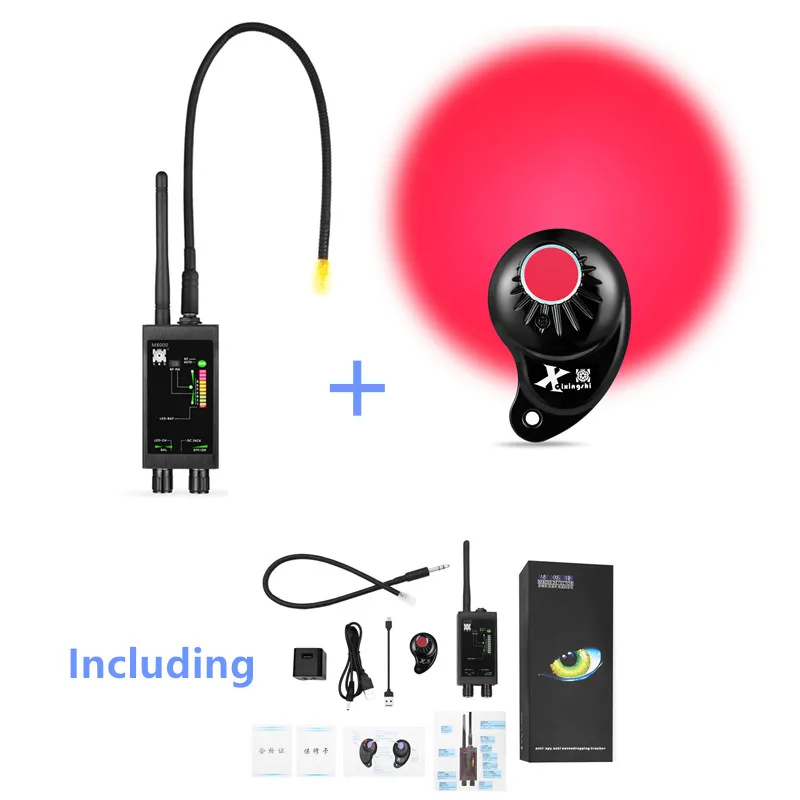 Strong Magnet Wireless Spy Signal Detector 1MHz-12GHz RF Bug Finder Hidden Camera Infrared Scanner Sleep Mode GPS Tracker