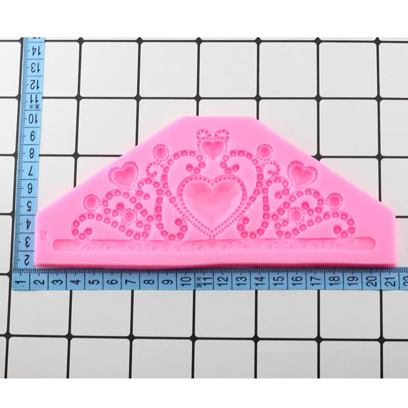 DIY Princess Crown Silicone Cake Mold For Candy Chocolate Jelly Baking Mould Sugar Craft Tool Fondant Cake Decorating Tools