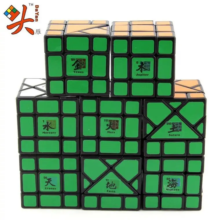 Offre spéciale originale Dayan Bermuda Cube magique noir Uranus terre Neptune vénus Jupiter mercure Mars saturne Puzzle jouets éducatifs