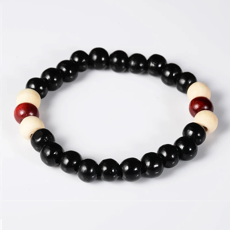 Wholesale 8mm Sandalwood Buddhist Buddha Meditation Prayer Handmade Beaded Women Men Bracelet Wooden Jewelry Yoga Bracelets