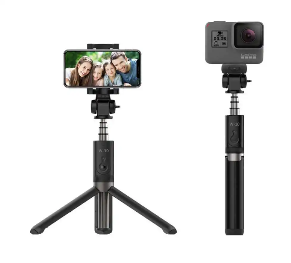 3 in 1 Wireless Bluetooth Selfie  Foldable Handheld Monopod Shutter Remote Extendable Mini Tripod