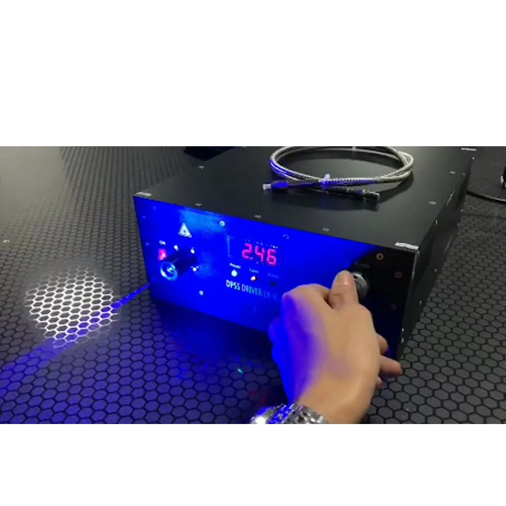 520nm 1000MW 1W Green Optical Semiconductor Laser Fiber Coupled Output Digital Display Adjustable Power Supply FC Connector