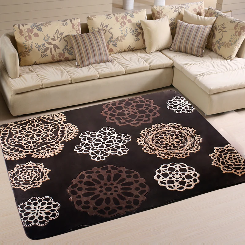 Raschel carpet abstract flower carpet bed blankets japanese style rustic