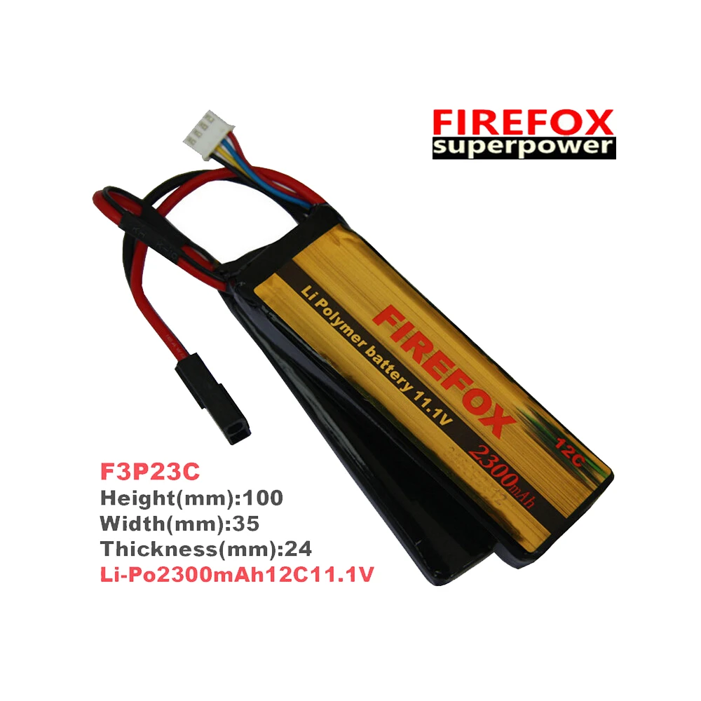 1pcs 100% Orginal Firefox 11.1V 2300mAh 12C 2cell LiPo battery AEG Airsoft Battery FX1108D F3P23C