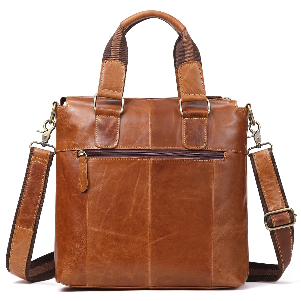JOYIR-Bolso de mensajero de cuero genuino para hombre, maletines de cuero genuino para oficina y trabajo, bolsos cruzados Retro, bolso de mano