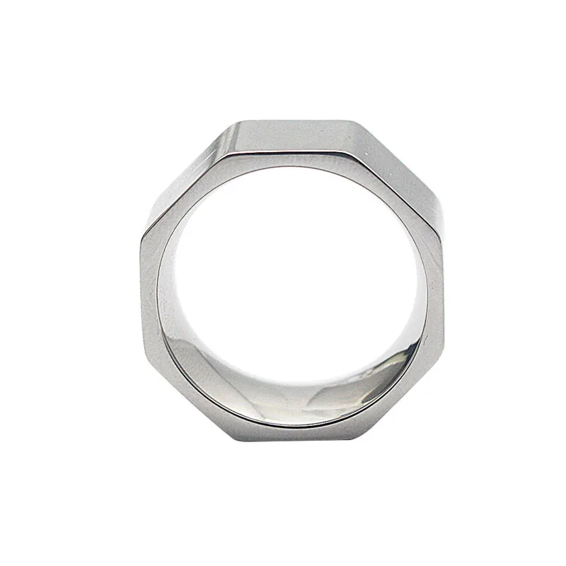 Finger Ring Stainless Steel Ring Women Fashion Jewelry Ring Best Present Wide Silver Color Irregular Ring for Women