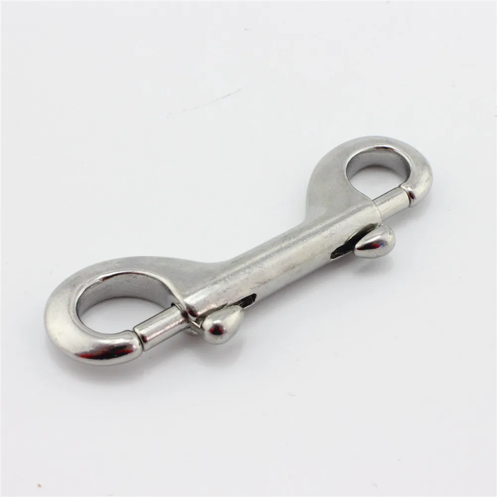 5Pcs per lot Scuba Diving 90mm 316 Stainless Steel Hook Double Ended Bolt Snap Buckle Metal Clip