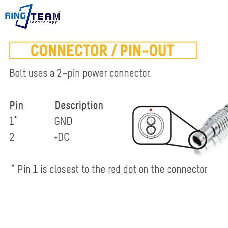 Imagem -06 - Lemo 2pin ob Adaptador de Alimentação ca Macho para Teradek Bond Bolt Pro 300 500 600 1000 2000 rx 12v 2.5a