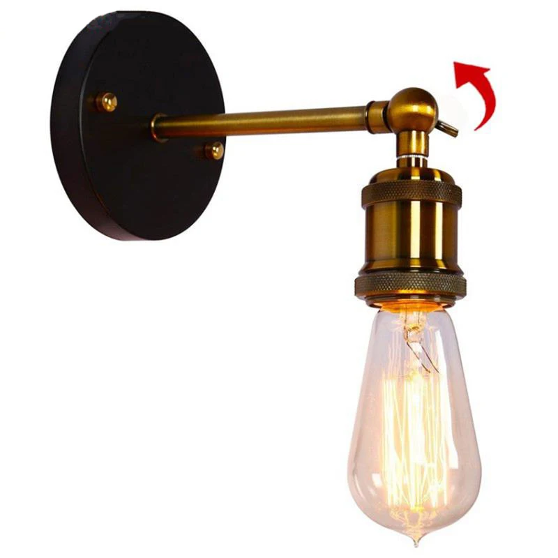 

Vintage Loft Wall Light Industrial Retro Iron Wall Lamp led Adjustable Wall Lights Bedside Balcony Bedroom Home Lighting fixture