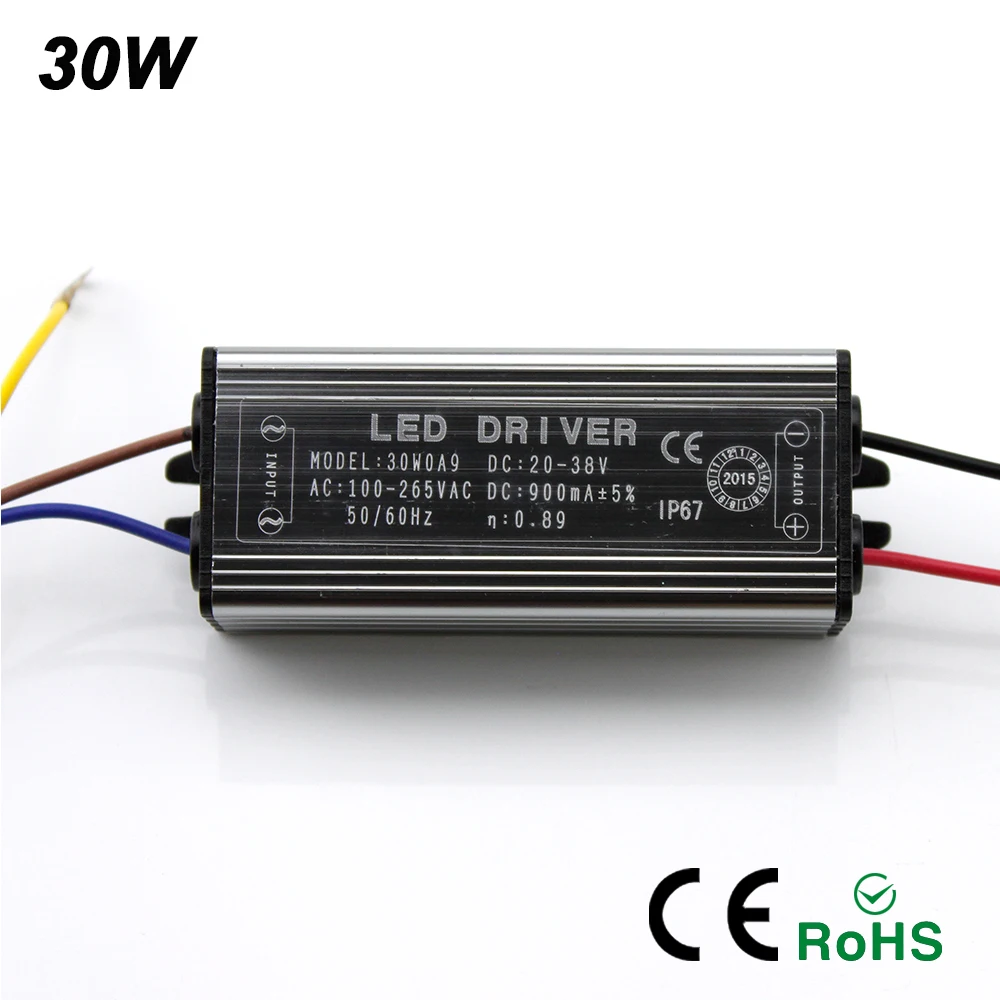 NEW LED Drive 10W 20W 30W 50W LED Driver Adapter Transformer AC85V-265V to DC22-38V Switch Power Supply IP67 For Floodligh