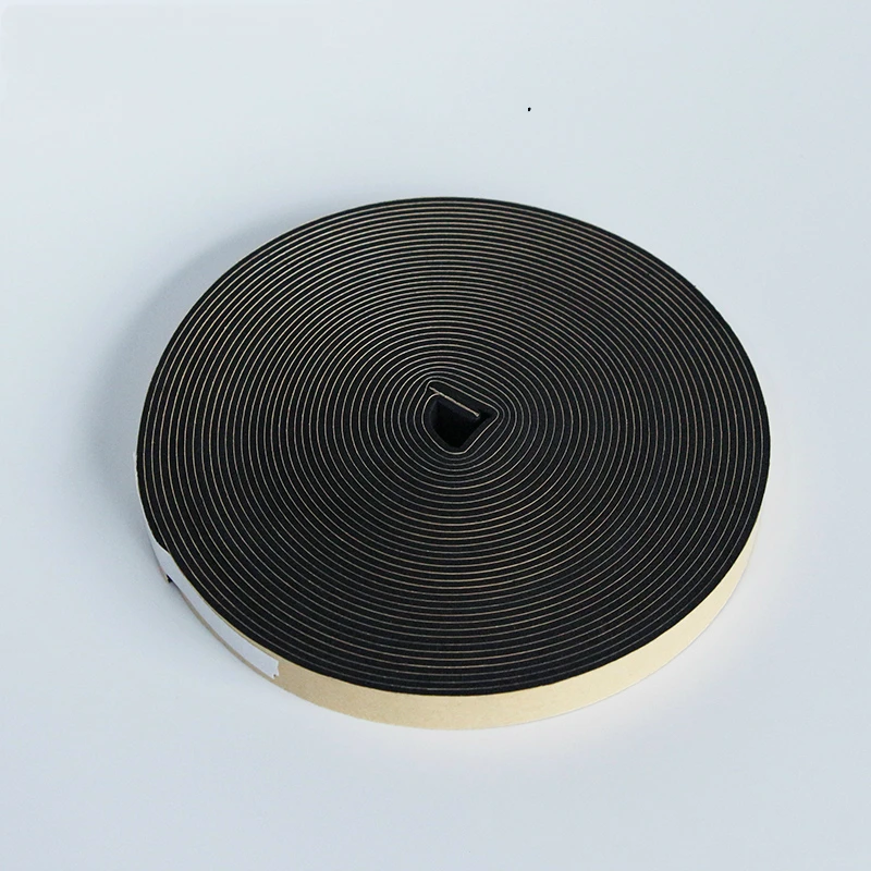 EPDM Rubber Adhesive Tape Gasket Door Window Cushion Seals 2mm 3mm 5mm x 10mm 15mm 20mm 25mm 30mm 35mm 40mm 50mm 10m Black