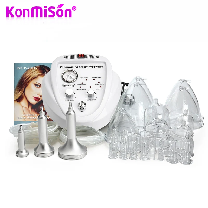 

KONMISON Body Shaping Vacuum Therapy Machine Lymph Drainage Body Slimming Breast Enlargement Machine With Breast Suction Cups