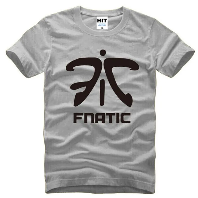 Camisetas con logotipo del equipo LOL Fnatic de juego para Hombre, Camiseta de algodón de manga corta con cuello redondo para Hombre, camiseta fresca para Fitness, Camisetas para Hombre