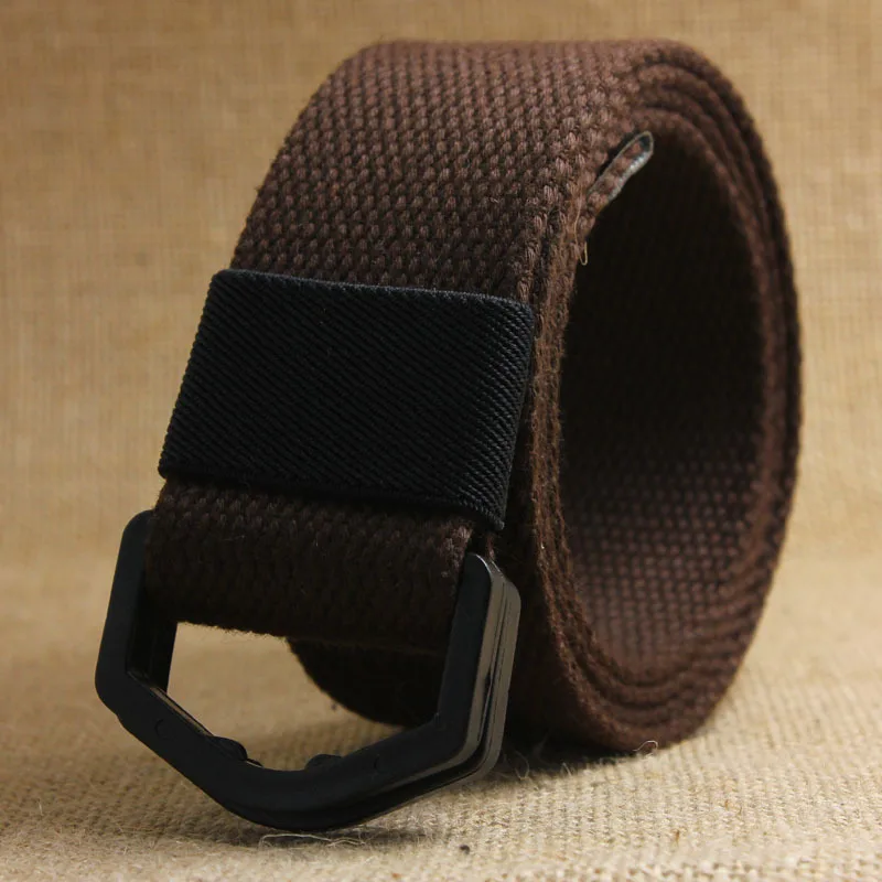 Fashion Mens & Womens Canvas Belt D  Plastic Buckl eanti allergy Belts Unisex Luxury Fabric Webbing Waistband Waist Belt