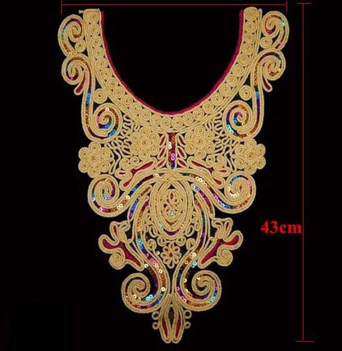 Beautiful Lace Neckline Collar, Costume Decoration, DIY Dress Clothing Applique, Blouse Lace Fabric Trim, Sewing Accessories