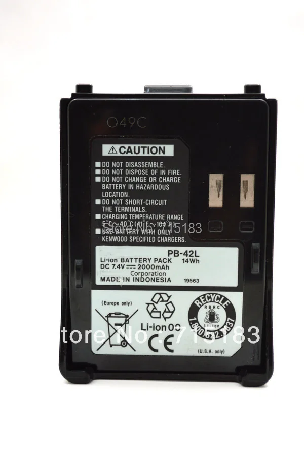 PB-42L 1550mAh DC 7.4V Li-ion Battery Pack for Kenwood TH-F6 TH-F6A TH-F6E TH-F7 TH-F7A TH-F7E