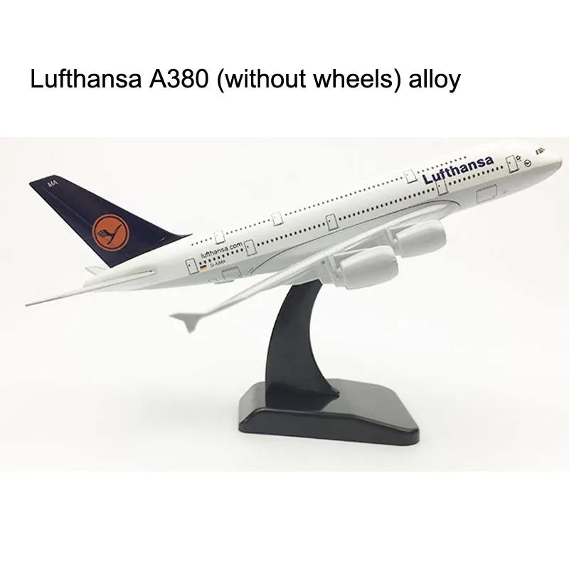 

Модель самолета Lufthansa A380 из немецкого сплава, модель самолета 20 см 16 см