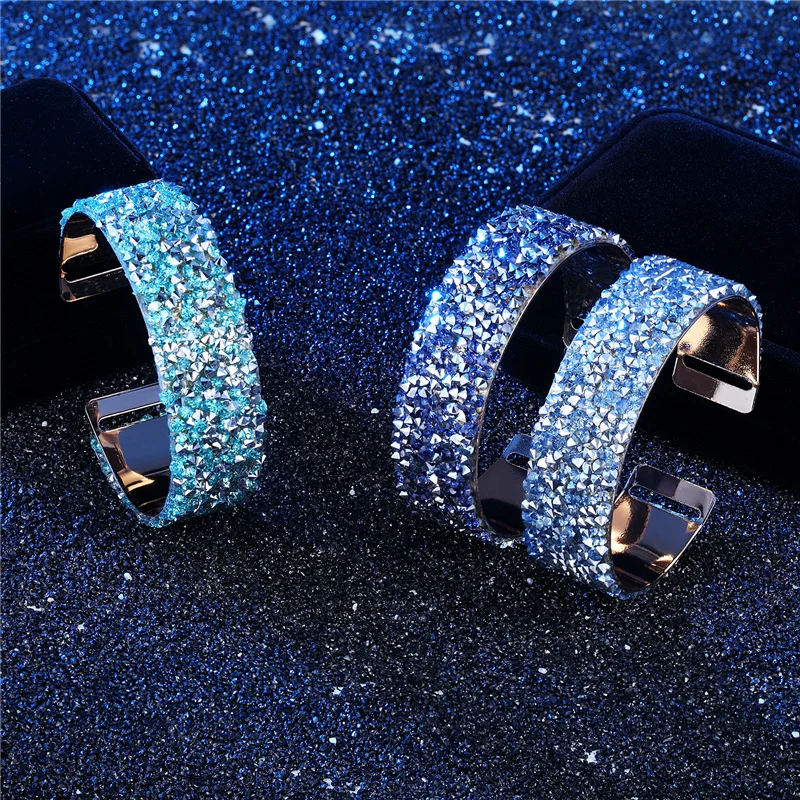 HOT 2018 Mới Thời Trang Rhinestone Vòng Tay Vòng Tay Vàng Màu sóc Cây Vòng Tay Nữ Tốt Nhất của Trang Sức Pulseras