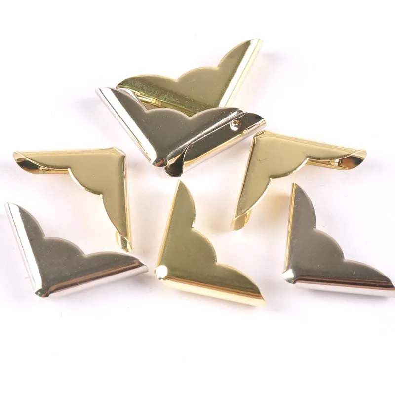 golden/silver Metal Corners For Books Scrapbooking Photo Albums Menus Crafts DIY decorations 50pcs 22x22x4mm CP2092