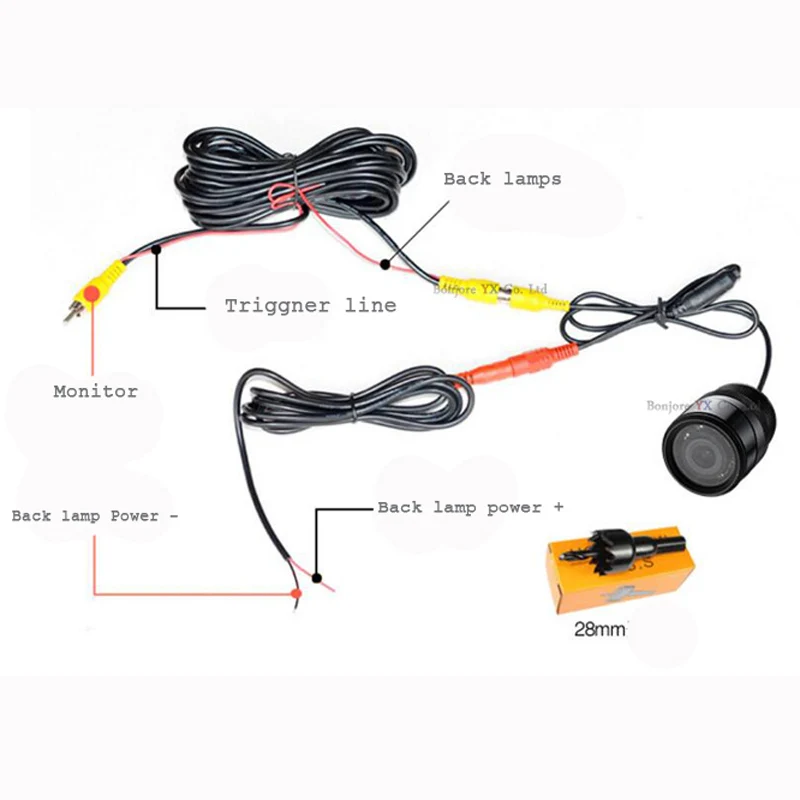 Koorinwoo Car parking camera Front Form Cam 10 Ir Ights Night Vision Form HD CCD Car Rear view Camera Vehicle Video system Back - Image 4