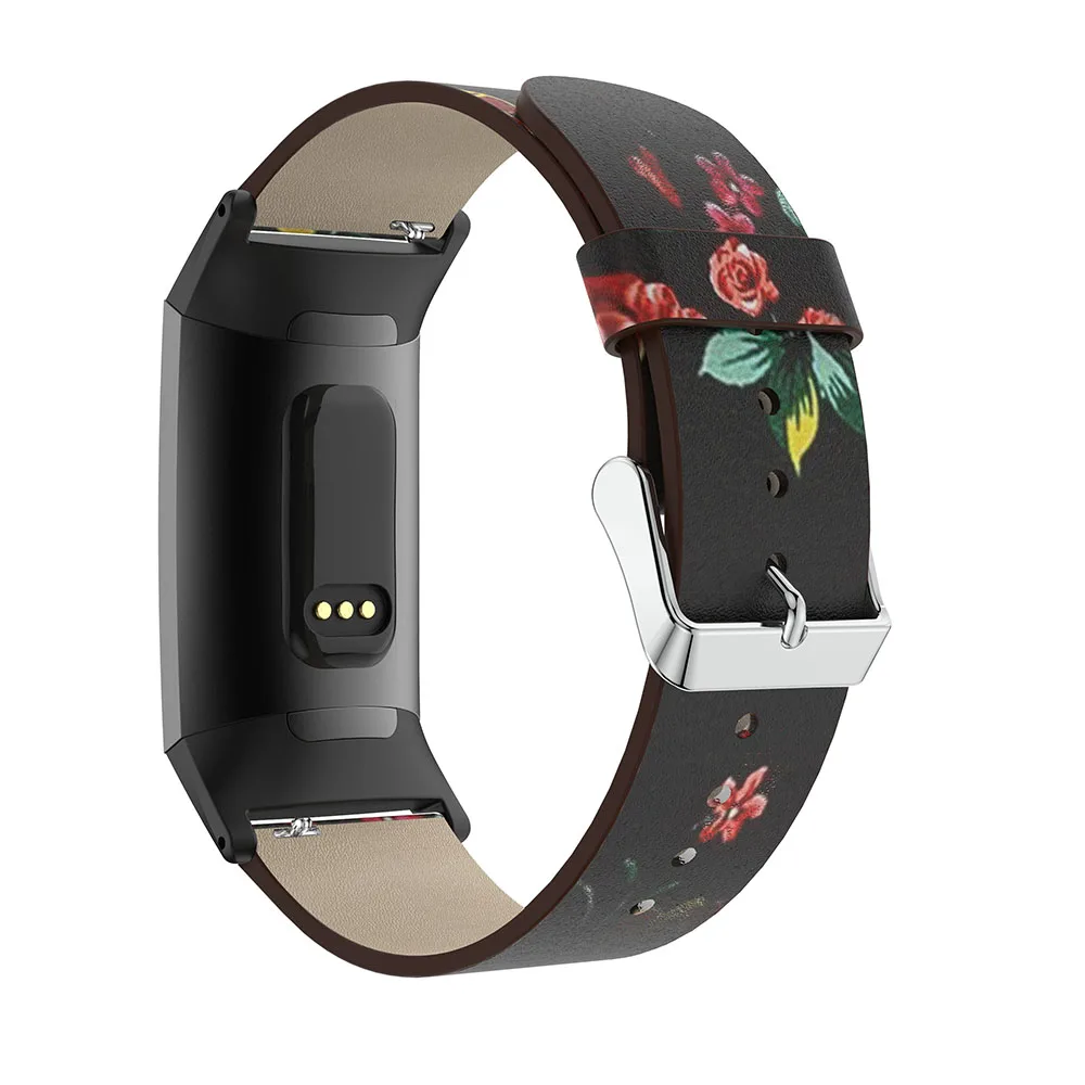 سوار بديل لـ Fitbit Charge 4 ، كلاسيكي ، فاخر ، جلد ، قابل للتبديل ، ساعة لياقة ذكية