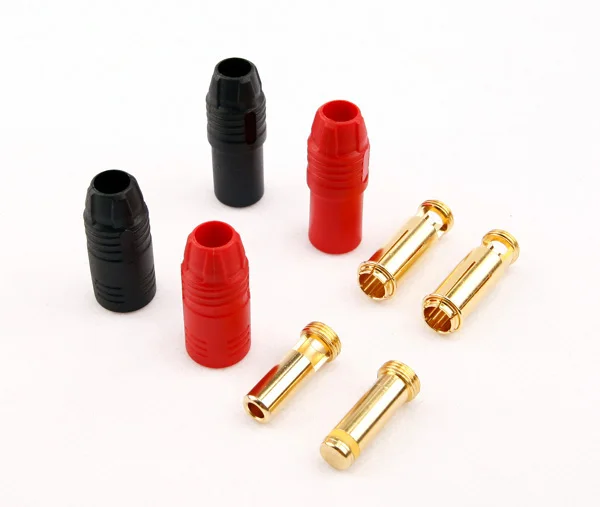 Amass Anti Arcing AS150 Gold-plating Anti Spark Connector 7mm / HV High Power Battery Plug Connecting 2 Pair/Set Red & Black